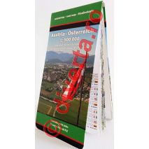 AUSTRIA, harta pliata rutiera, administrativa si turistica, scara 1:500000, format 89x120 cm, editie 2013