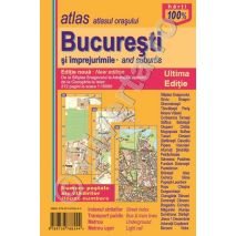 Bucuresti+Imprejurimi, atlas (ghid) rutier si turistic, scara 1:15000, format 17x24 cm, editie 2011-2012+Localitati limitrofe cuprinse in atlas:SilisteaSnagovului,Gruiu,Snagov,Ghermanesti,Tancabesti,Peris,MoaraVlasiei,Corbeanca,Tamasi,Saftica,Balotesti,Otopeni,Chitila,Mogosoaia,Buftea,Tunari,Dimieni,Stefanesti,Dascalu,Pipera,Voluntari,Afumati,Sindrilita,Petrachioaia,Ganeasa,Pasarea,Fundeni,Dobroesti,Pantelimon,Branesti,Islaz,Cernica,Glina,Popesti-Leordeni,Rosu,Chiajna,Dragomiresti,Ciorogarla,Darvari,Domnesti,Clinceni,Bragadiru,Cornetu,Magurele,Alunisu,Dumitrana,Darasti,Jilava,1Decembrie,Adunatii-Copaceni,Berceni,Vidra-coperta1