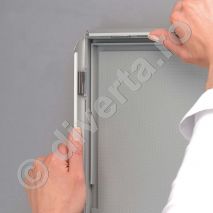 RAMA A0 25 MM SNAP/CLICK PENTRU TABLOURI, aluminiu eloxat, culoare argintiu (silver) mat, latime profil 25 mm, suprafata 841x1189 mm-3