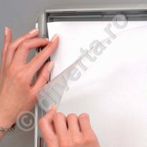 RAMA 62.5x86.5 cm CLICK / SNAP 25 MM PENTRU POSTERE, AFISE, TABLOURI, aluminiu eloxat, culoare argintiu (silver) mat, latime profil 25 mm, suprafata 625x865 mm-5