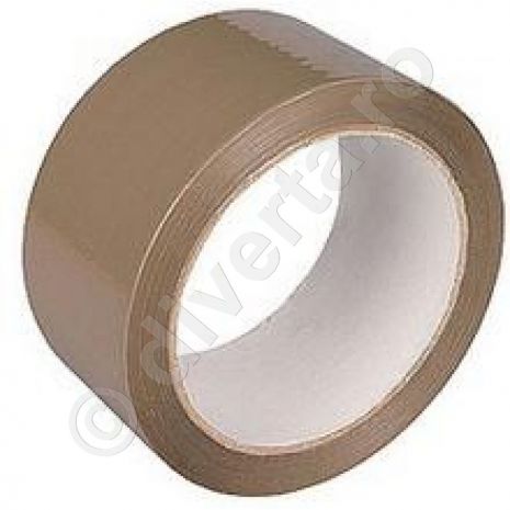 Banda adeziva acrilica pentru ambalare, maro, 48 mm x 60 m, 36 microni (EU); latime: 48 mm; lungime: 60 m; grosime: 36 microni; culoare: maro