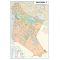 SECTORUL 4 - BUCURESTI, harta (plan) de perete rutiera si administrativa, format 140 x 200 cm, laminata - plastifiata (incapsulata), baghete , actualizata
